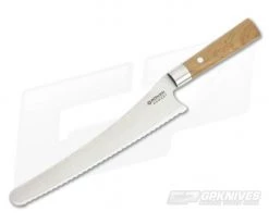 Kitchen Knives Sales Store 8 Boker Damascus Olive Wood Bread Knife 130433DAM