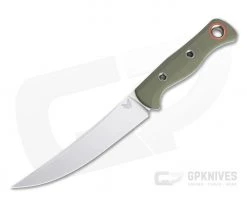 Kitchen Knives Sales Store 25 Benchmade Meatcrafter Stonewashed S45VN Select Edge OD Green G10 Fixed Blade 15500-3