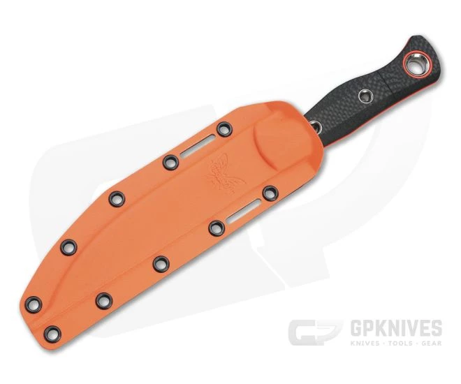 Benchmade Meatcrafter Orange S45VN Select Edge Carbon Fiber Fixed Blade 15500OR-2 2 Benchmade Meatcrafter Orange S45VN Select Edge Carbon Fiber Fixed Blade 15500OR-2 - Image 2