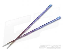 Steve Kelly TiSushi Sticks Dark Rainbow Anodized Titanium Chopsticks