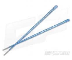 Steve Kelly TiSushi Sticks Medium Blue Anodized Titanium Chopsticks
