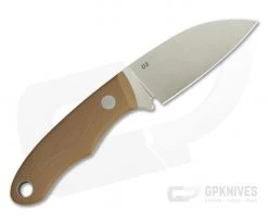 Tom Krein Custom Micro Chef Blasted Tan G10 Satin D2 EDC Fixed Blade -Kitchen Knives Sales Store 3936 3