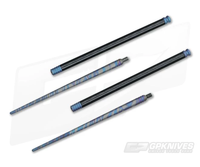 Spartan Chopstick Set Blue Multicolor Titanium & Carbon Fiber 2 Spartan Chopstick Set Blue Multicolor Titanium & Carbon Fiber - Image 2