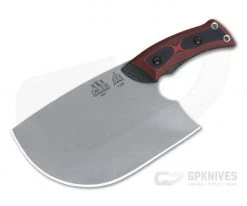 TOPS Knives XXX Dicer Tumbled 440C Red & Black G10 Kitchen Knife DCRX-01