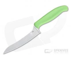 Spyderco Pointed Z-Cut Green Plain Edge Kitchen Knife K14PGN