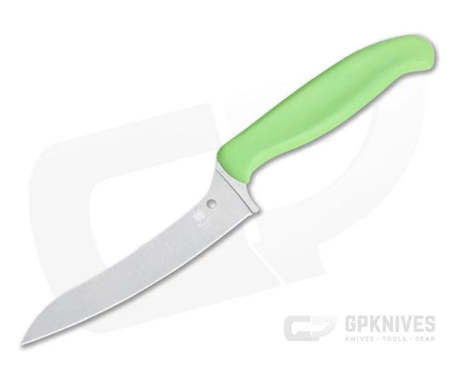 Spyderco Pointed Z-Cut Green Plain Edge Kitchen Knife K14PGN 1 Spyderco Pointed Z-Cut Green Plain Edge Kitchen Knife K14PGN