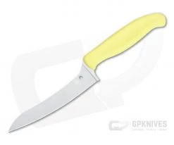 Spyderco Pointed Z-Cut Yellow Plain Edge Kitchen Knife K14PYL