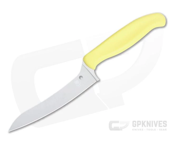 Spyderco Pointed Z-Cut Yellow Plain Edge Kitchen Knife K14PYL 1 Spyderco Pointed Z-Cut Yellow Plain Edge Kitchen Knife K14PYL