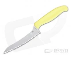 Spyderco Pointed Z-Cut Yellow Serrated Edge Kitchen Knife K14SYL