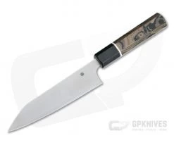 Spyderco Carter Itamae Funayuki Super Blue/SUS410 Burl G10 Kitchen Knife K16GPBNBK