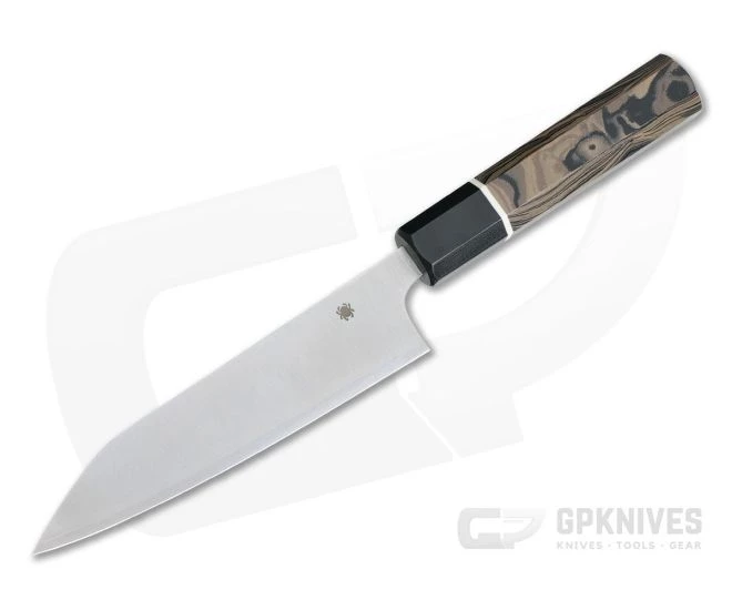Spyderco Carter Itamae Funayuki Super Blue/SUS410 Burl G10 Kitchen Knife K16GPBNBK 1 Spyderco Carter Itamae Funayuki Super Blue/SUS410 Burl G10 Kitchen Knife K16GPBNBK