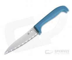 Spyderco Counter Puppy Blue Serrated Edge Kitchen Knife K20SBL