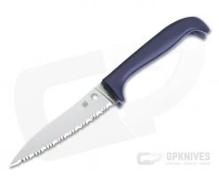 Spyderco Counter Puppy Purple Serrated Edge Kitchen Knife K20SPR