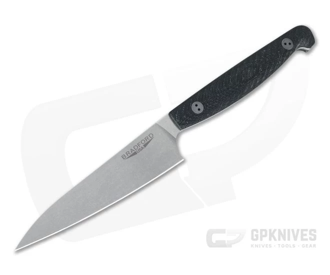 Bradford Knives Paring Knife Stonewashed AEB-L Micro Textured Black G10 Kitchen Knife 1 Bradford Knives Paring Knife Stonewashed AEB-L Micro Textured Black G10 Kitchen Knife